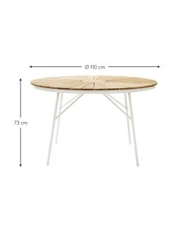 Table de jardin ronde en teck Hard & Ellen, de différentes tailles, Ø 110 x haut. 73 cm 11 Table de jardin ronde en teck Hard & Ellen, de différentes tailles, Ø 110 x haut. 73 cm -Jardin Soldes Boutique Table de jardin ronde en teck Hard and Ellen de differentes tailles 3