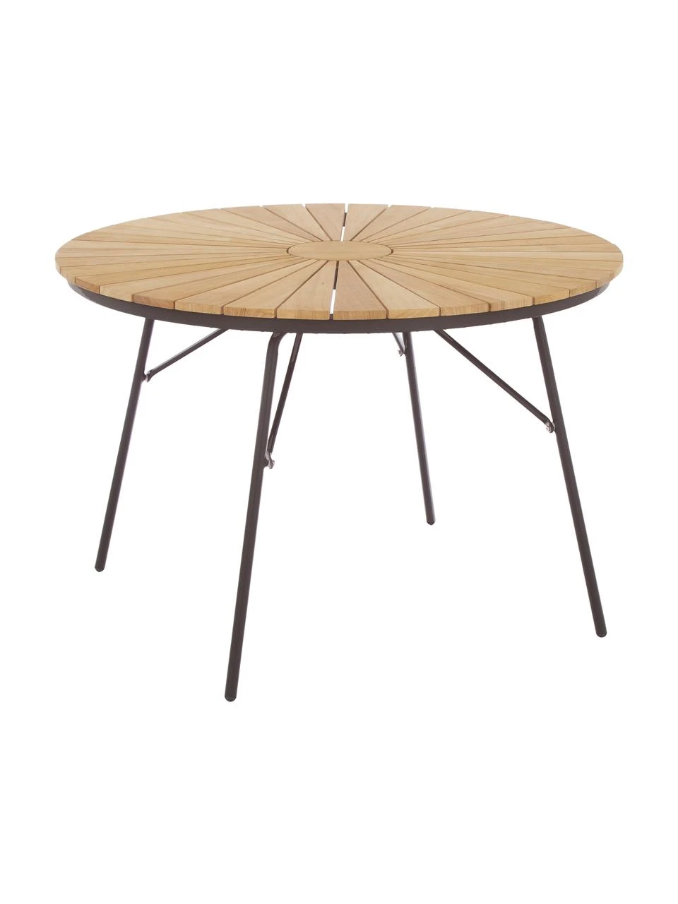 Table de jardin ronde en teck Hard & Ellen, tailles variées, Ø 110 x haut. 73 cmDisponibilité limitée 3 Table de jardin ronde en teck Hard & Ellen, tailles variées, Ø 110 x haut. 73 cmDisponibilité limitée