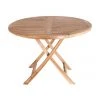 Table de jardin teck Oviedo, Ø 100 cm, Ø 100 x haut. 75 cm -Jardin Soldes Boutique Table de jardin teck Oviedo O 100 cm