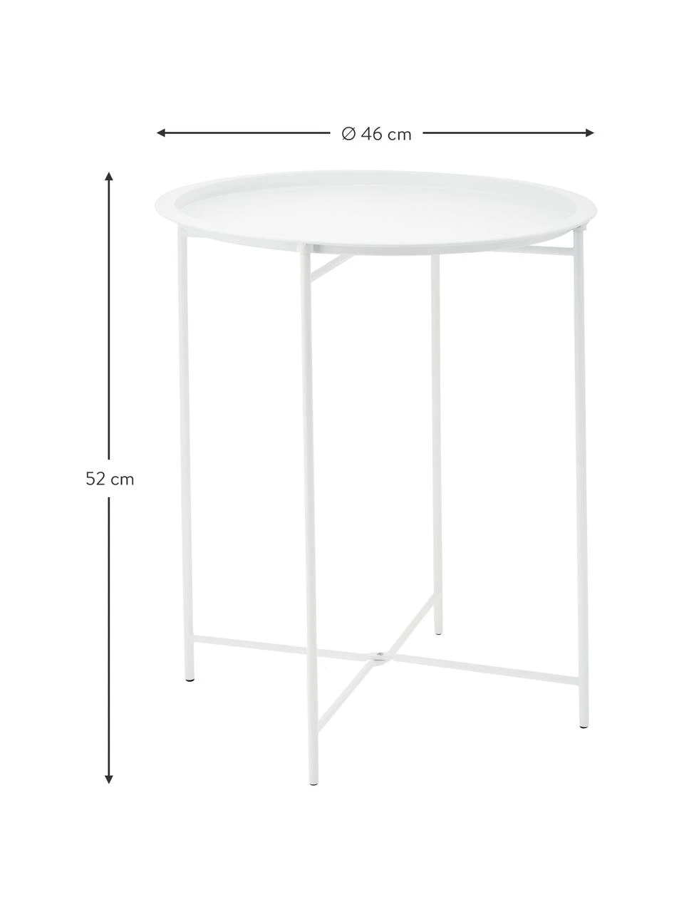 Brafab Table ronde en métal Sangro, Ø 46 x haut. 52 cm 5 Brafab Table ronde en métal Sangro, Ø 46 x haut. 52 cm – Image 3