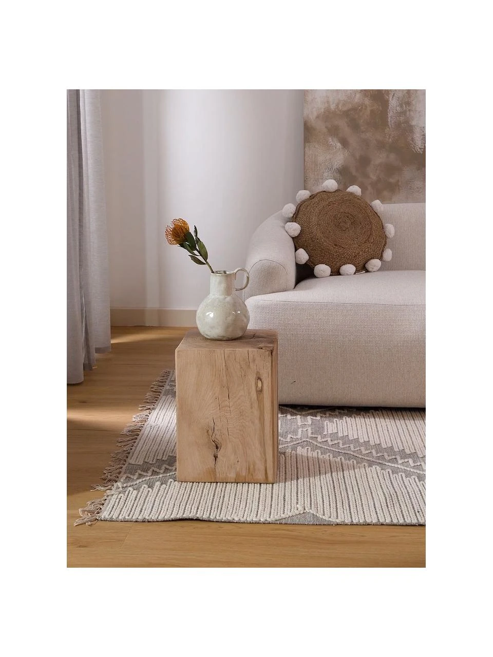 Jan Kurtz Tabouret bois de chêne massif Block, larg. 29 x haut. 40 cm 4 Jan Kurtz Tabouret bois de chêne massif Block, larg. 29 x haut. 40 cm – Image 2