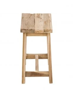 Tabouret bois de teck Lawas, larg. 50 x haut. 46 cm -Jardin Soldes Boutique Tabouret bois de teck Lawas 3