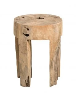 Jan Kurtz Tabouret en bois de teck Java, Ø 30 x haut. 40 cmDisponibilité limitée