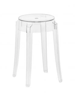Kartell Tabouret plexi Charles Ghost, Ø 39 x haut. 46 cm