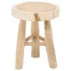Tabouret rond bois de mungur Beachside, Ø 40 cm x haut. 50 cm -Jardin Soldes Boutique Tabouret rond bois de mungur Beachside