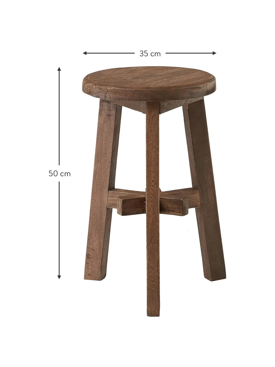 Westwing Collection Tabouret teck Dingklik, Ø 35 x haut. 50 cm 5 Westwing Collection Tabouret teck Dingklik, Ø 35 x haut. 50 cm – Image 3