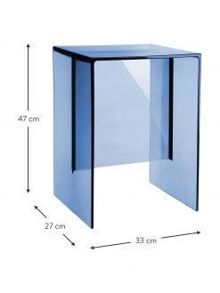 Kartell Tabouret/table d'appoint bleu Max-Beam, larg. 33 x haut. 47 cm -Jardin Soldes Boutique Tabourettable dappoint bleu Max Beam 2