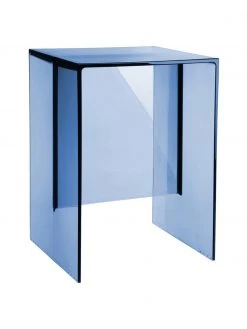 Kartell Tabouret/table d'appoint bleu Max-Beam, larg. 33 x haut. 47 cm