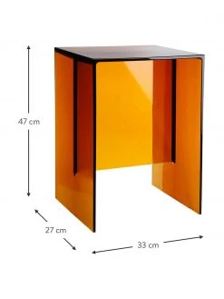 Kartell Tabouret/table d'appoint orange Max-Beam, larg. 33 x haut. 47 cm -Jardin Soldes Boutique Tabourettable dappoint orange Max Beam 2