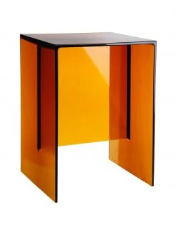 Kartell Tabouret/table d'appoint orange Max-Beam, larg. 33 x haut. 47 cm