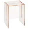 Kartell Tabouret/table d'appoint rose transparent Max-Beam, larg. 33 x haut. 47 cm -Jardin Soldes Boutique Tabourettable dappoint rose transparent Max Beam