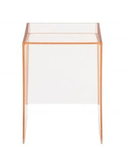 Kartell Tabouret/table d'appoint rose transparent Max-Beam, larg. 33 x haut. 47 cm -Jardin Soldes Boutique Tabourettable dappoint rose transparent Max Beam 2
