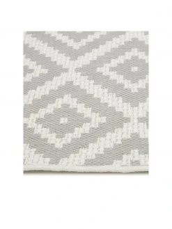 Westwing Collection Tapis de couloir outdoor gris/blanc Miami, larg. 80 x long. 250 cm -Jardin Soldes Boutique Tapis de couloir outdoor grisblanc Miami 3