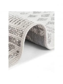 Tapis de couloir réversible intérieur-extérieur motif graphique Biri, larg. 80 x long. 250 cm -Jardin Soldes Boutique Tapis de couloir reversible interieur exterieur motif graphique Biri 2