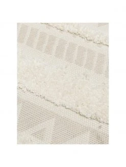 Benuta Tapis d'extérieur en laine crème ethnique à surface texturée Kim, larg. 120 x long. 170 cm (taille S)Seulement 1 produit disponible -Jardin Soldes Boutique Tapis dexterieur en laine creme ethnique a surface texturee Kim 5