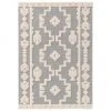 Benuta Tapis d'extérieur en laine gris ethnique à surface texturée Kim, larg. 80 x long. 150 cm (taille XS)Seulement 1 produit disponible -Jardin Soldes Boutique Tapis dexterieur en laine gris ethnique a surface texturee Kim