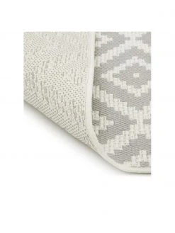 Westwing Collection Tapis d'ext&eacute;rieur gris/blanc Miami, larg. 80 x long. 150 cm (taille XS) -Jardin Soldes Boutique Tapis dexterieur grisblanc Miami 4