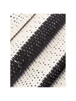 Westwing Collection Tapis d'extérieur noir à jeu de rayures Axa, larg. 80 x long. 150 cm (taille XS) -Jardin Soldes Boutique Tapis dexterieur noir a jeu de rayures Axa 2