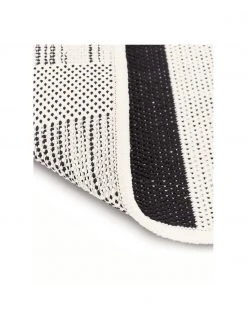 Westwing Collection Tapis d'extérieur noir à jeu de rayures Axa, larg. 80 x long. 150 cm (taille XS) -Jardin Soldes Boutique Tapis dexterieur noir a jeu de rayures Axa 5