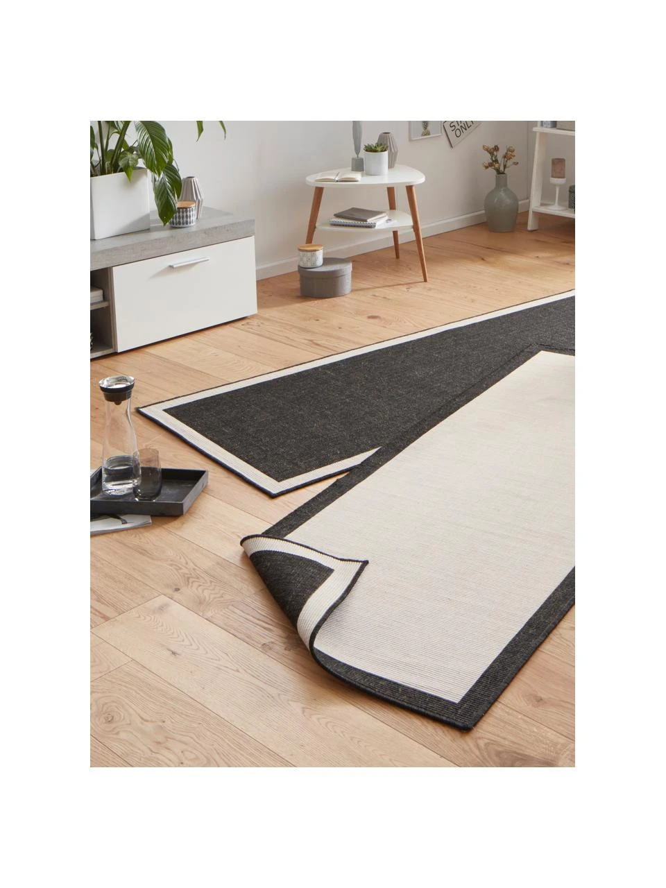 Tapis d'extérieur noir crème Panama, larg. 80 x long. 250 cm 4 Tapis d'extérieur noir crème Panama, larg. 80 x long. 250 cm – Image 2