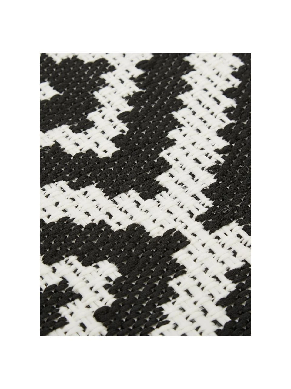 Westwing Collection Tapis d'extérieur noir/blanc Miami, larg. 80 x long. 150 cm (taille XS) 6 Westwing Collection Tapis d'extérieur noir/blanc Miami, larg. 80 x long. 150 cm (taille XS) – Image 4