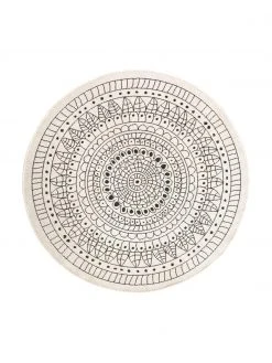Tapis d'extérieur rond Porto, Ø 140 cm (taille M) -Jardin Soldes Boutique Tapis dexterieur rond Porto 2