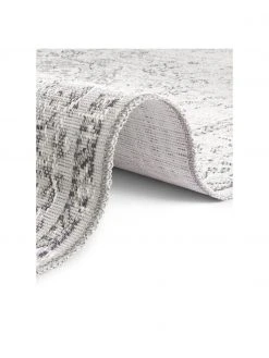 Tapis d'extérieur vintage gris crème Cenon, larg. 115 x long. 170 cm (taille S) -Jardin Soldes Boutique Tapis dexterieur vintage gris creme Cenon 3