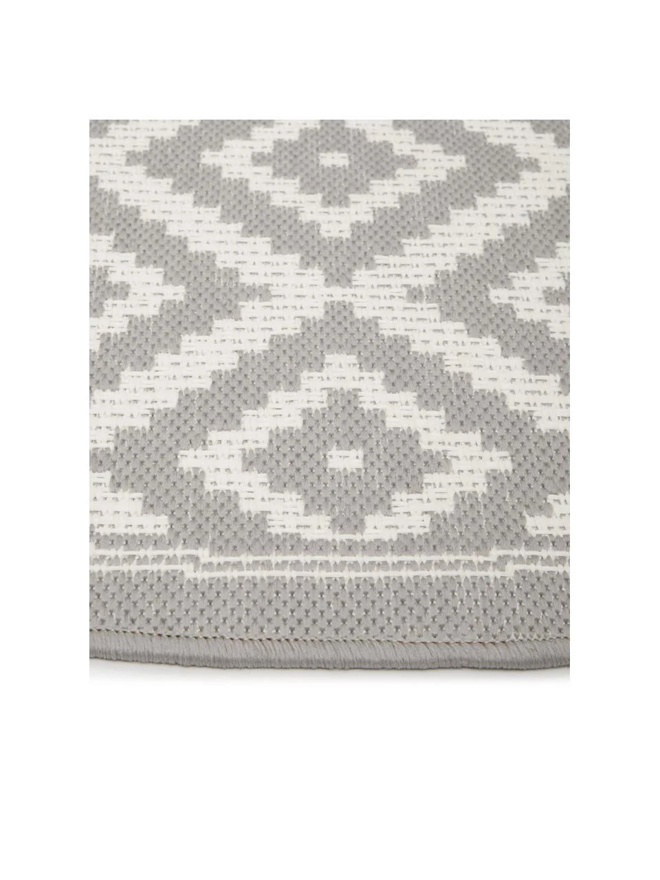 Westwing Collection Tapis extérieur rond gris Miami, Ø 140 cm (taille M) 4 Westwing Collection Tapis extérieur rond gris Miami, Ø 140 cm (taille M) – Image 2