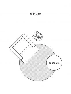 Westwing Collection Tapis extérieur rond noir Miami, Ø 140 cm (taille M) -Jardin Soldes Boutique Tapis exterieur rond noir Miami 5