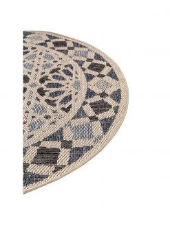 Benuta Tapis intérieur extérieur à motif floral River, Ø 130 cm (taille M)Seulement 1 produit disponible -Jardin Soldes Boutique Tapis interieur exterieur a motif floral River 3
