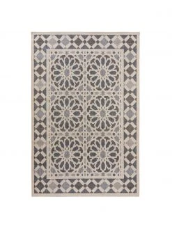 Benuta Tapis intérieur extérieur à motif floral River, larg. 100 x long. 150 cm (taille XS)