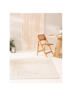 Benuta Tapis intérieur extérieur beige blanc crème, poils en relief Mars, larg. 80 x long. 150 cm (taille XS) -Jardin Soldes Boutique Tapis interieur exterieur beige blanc creme poils en relief Mars 5