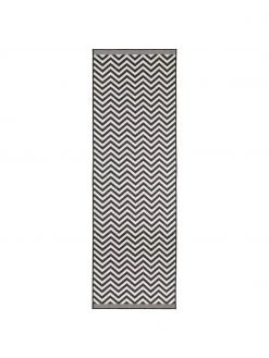 Tapis intérieur extérieur réversible, imprimé zigzag Palma, larg. 80 x long. 350 cm