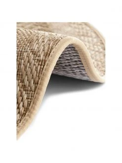 Tapis intérieur-extérieur rond aspect jute Almendro, Ø 160 cm (taille L) -Jardin Soldes Boutique Tapis interieur exterieur rond aspect jute Almendro 2