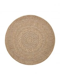 Tapis intérieur-extérieur rond aspect jute Almendro, Ø 160 cm (taille L)