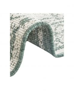 Tapis réversible intérieur-extérieur aspect vintage vert/crème Cebu, larg. 160 x long. 230 cm (taille M) -Jardin Soldes Boutique Tapis reversible interieur exterieur aspect vintage vertcreme Cebu 3