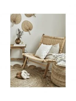 Westwing Collection Tapis rond beige boh&egrave;me en jute fait main Niago, Ø 150 cm (taille M) -Jardin Soldes Boutique Tapis rond beige boheme en jute fait main Niago 2
