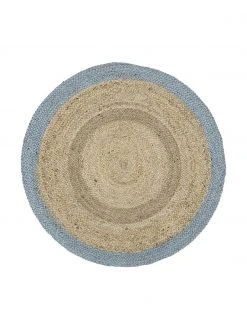 Westwing Collection Tapis rond en jute fait main Shanta, Ø 100 cm (taille XS)