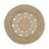 Westwing Collection Tapis rond en jute style bohème Shyam, Ø 150 cm (taille M) -Jardin Soldes Boutique Tapis rond en jute style boheme Shyam