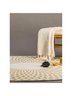Tapis rond extérieur aspect sisal Diamond, Ø 160 cm (taille L) -Jardin Soldes Boutique Tapis rond exterieur aspect sisal Diamond 3