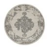 Westwing Collection Tapis rond gris extérieur / intérieur style vintage Diana, Ø 120 cm (taille S) -Jardin Soldes Boutique Tapis rond gris exterieur interieur style vintage Diana
