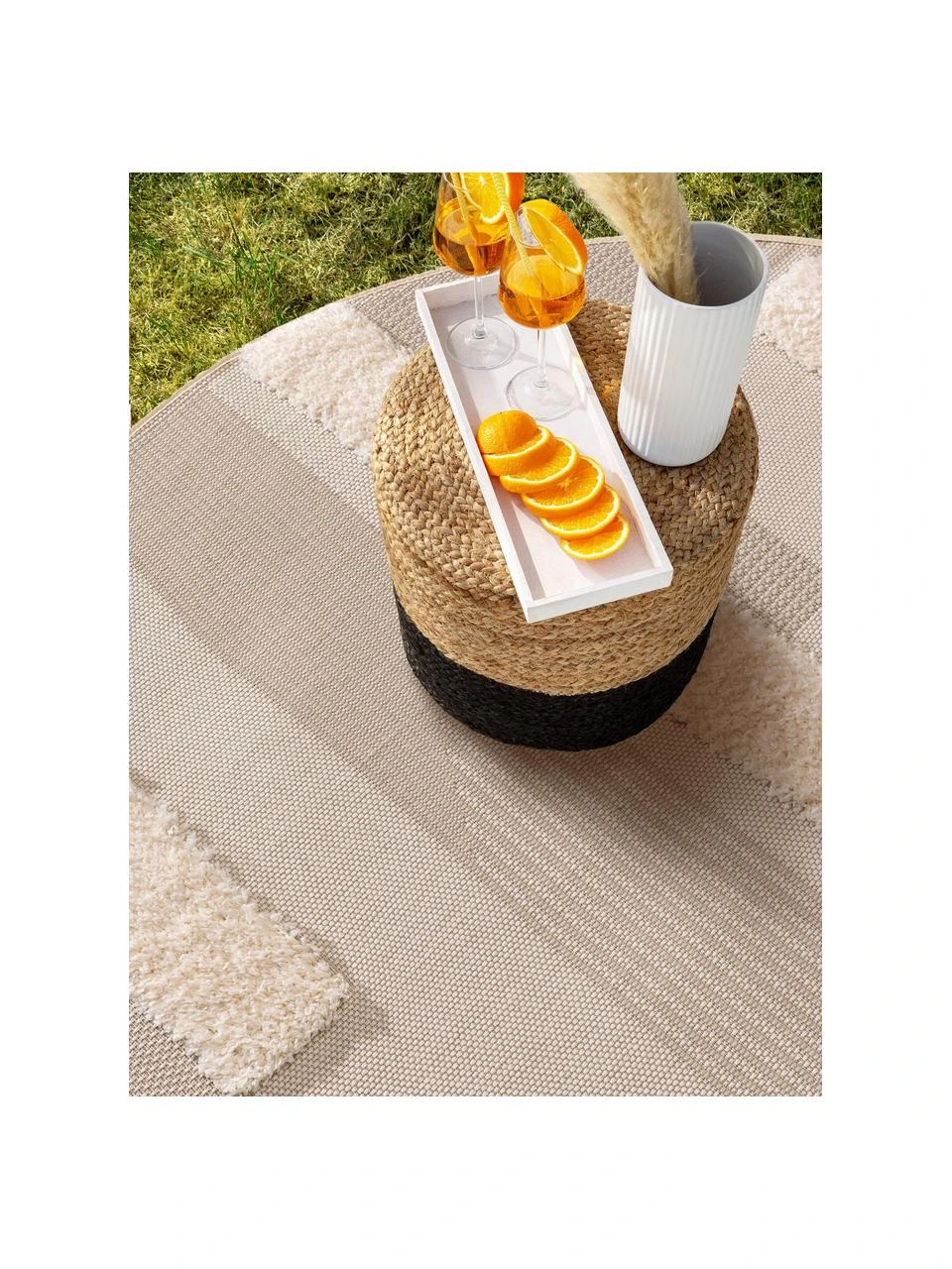 Benuta Tapis rond intérieur extérieur, poils en relief Carlo, Ø 160 cm (taille L)Seulement 1 produit disponible 7 Benuta Tapis rond intérieur extérieur, poils en relief Carlo, Ø 160 cm (taille L)Seulement 1 produit disponible – Image 5