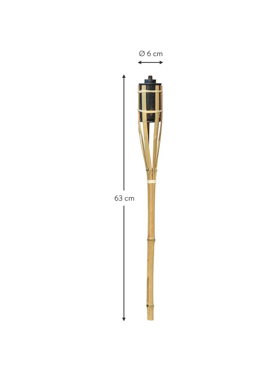 Torches Barny, 3 pièces, Ø 6 x haut. 63 cm 5 Torches Barny, 3 pièces, Ø 6 x haut. 63 cm – Image 3