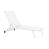 Bizzotto Transat blanc Cleo, larg. 192 x prof. 61 cm -Jardin Soldes Boutique Transat blanc Cleo