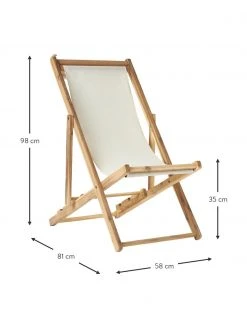 Westwing Collection Transat pliant en bois d'acacia Jola, larg. 58 x long. 115 cm -Jardin Soldes Boutique Transat pliant en bois dacacia Jola 2