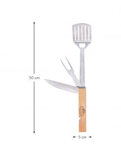Ustensile barbecue 4 en 1 Jan, larg. 5 x haut. 50 cm -Jardin Soldes Boutique Ustensile barbecue 4 en 1 Jan 2