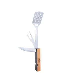 Ustensile barbecue 4 en 1 Jan, larg. 5 x haut. 50 cm -Jardin Soldes Boutique Ustensile barbecue 4 en 1 Jan 5